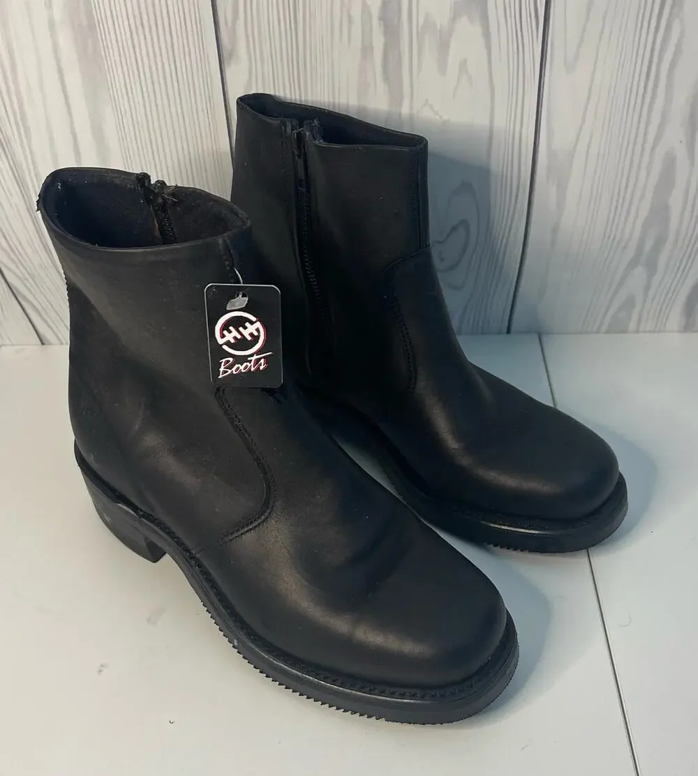 Men’s Double H Black Work Boot Poron Urethane Oil Resistant Size 7 (READ)